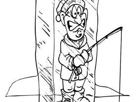 Frozen-Fisherman-on-Harsh-Winter-Coloring-Page