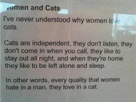 funny-women-love-cat-dislike-man