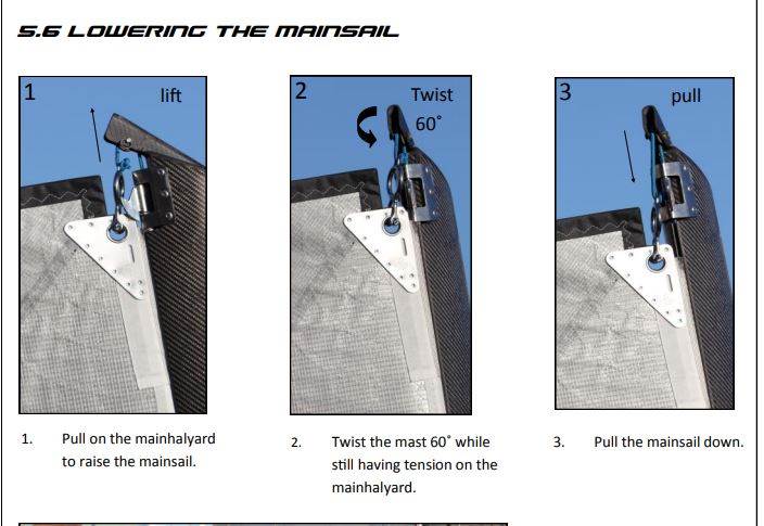 lowering cat mainsail