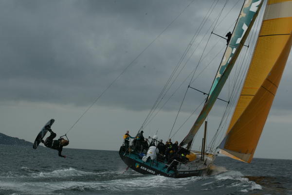 more wakeboarding behind volvo 70
