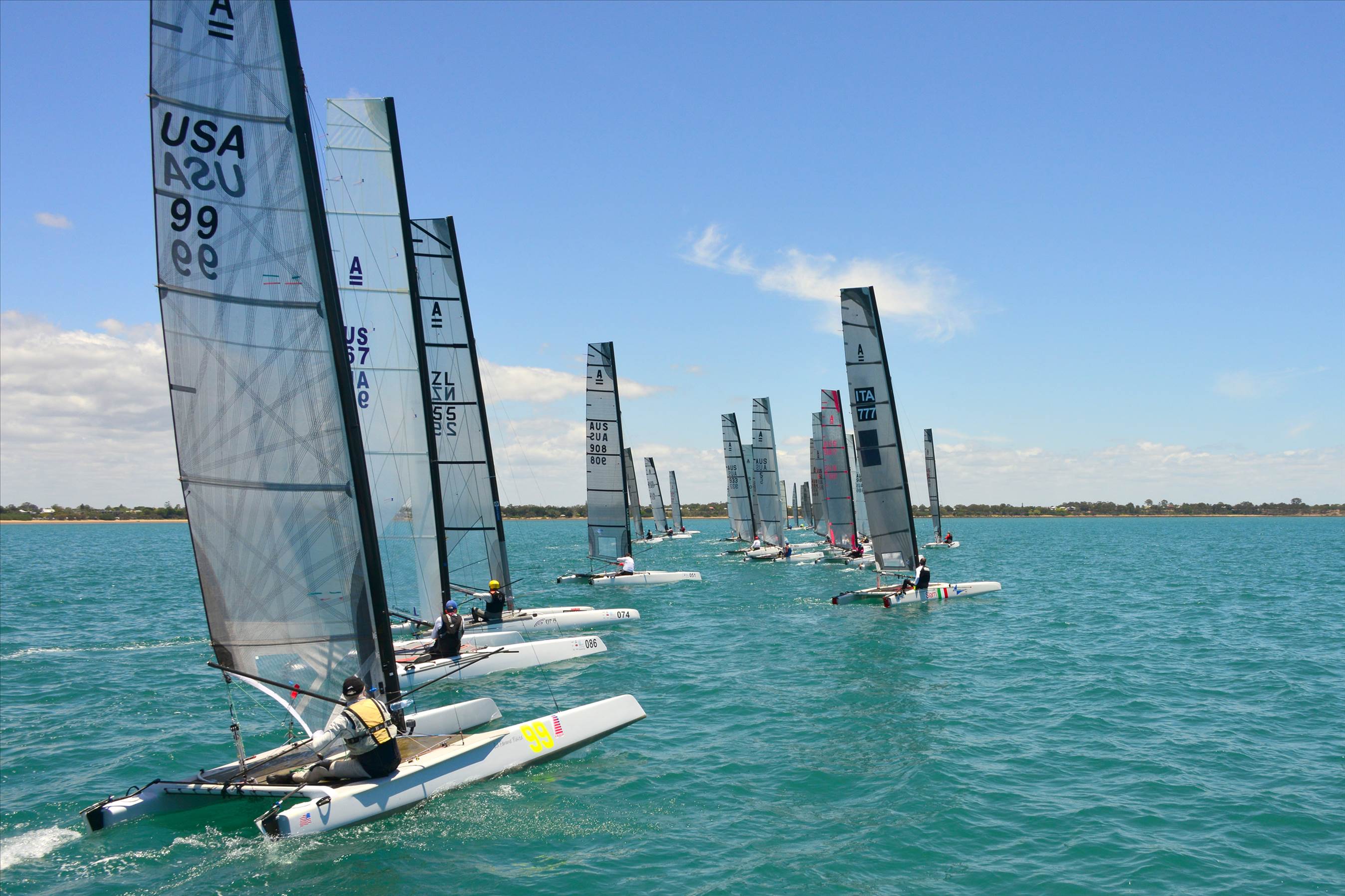 2018 "A" Class Catamaran Worlds (Race 1, Tues 20th)