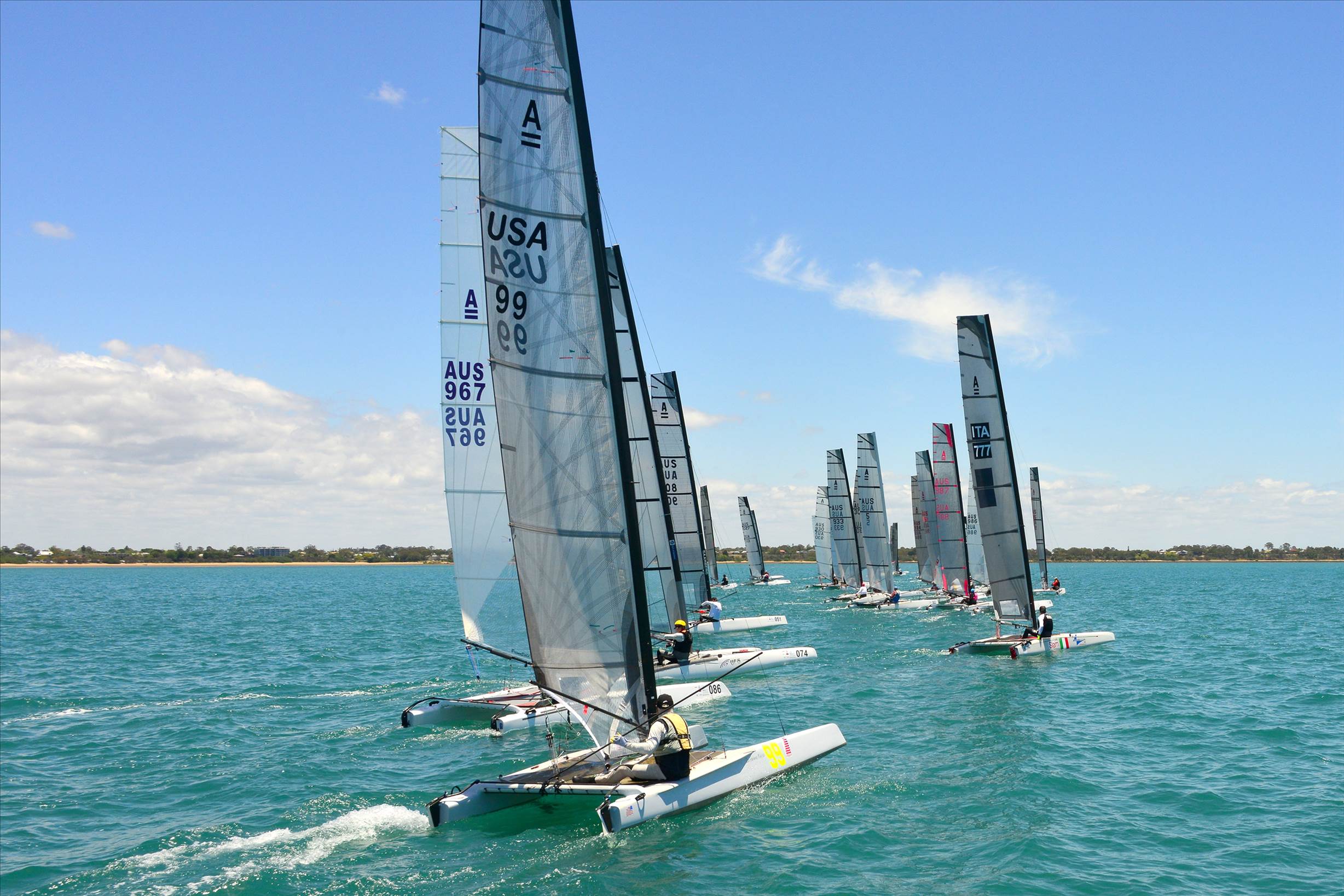 2018 "A" Class Catamaran Worlds (Race 1, Tues 20th)