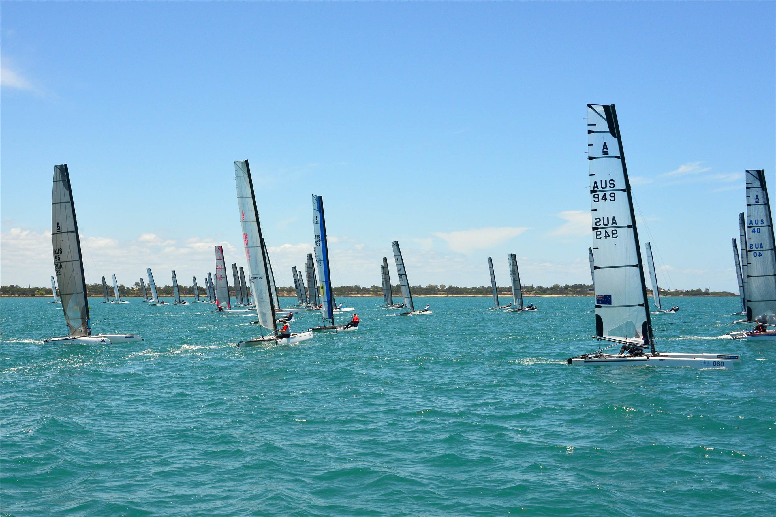 2018 "A" Class Catamaran Worlds (Race 1, Tues 20th)