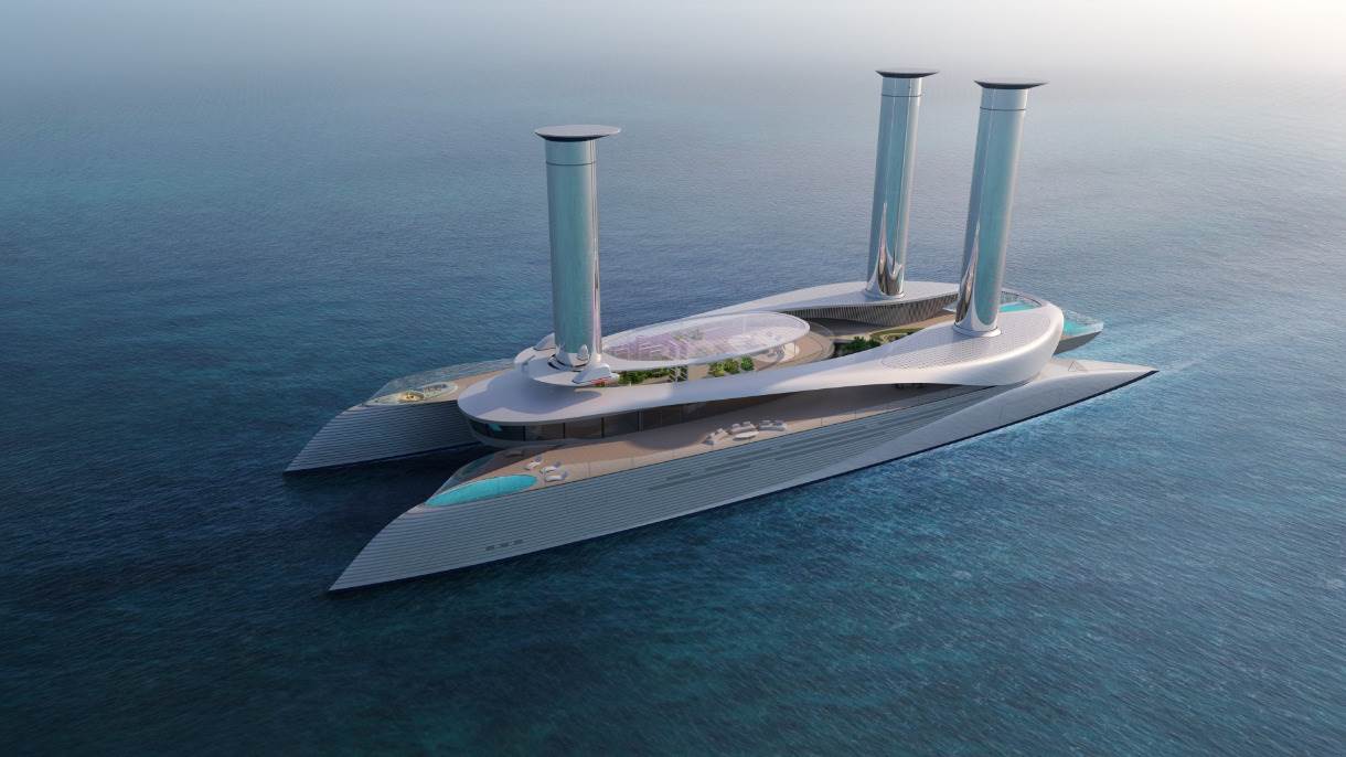 Flettner rotor yacht concept