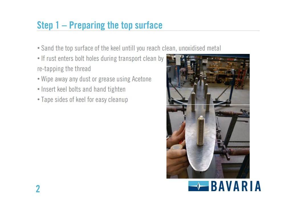 Bavaria keel installation manual page 2