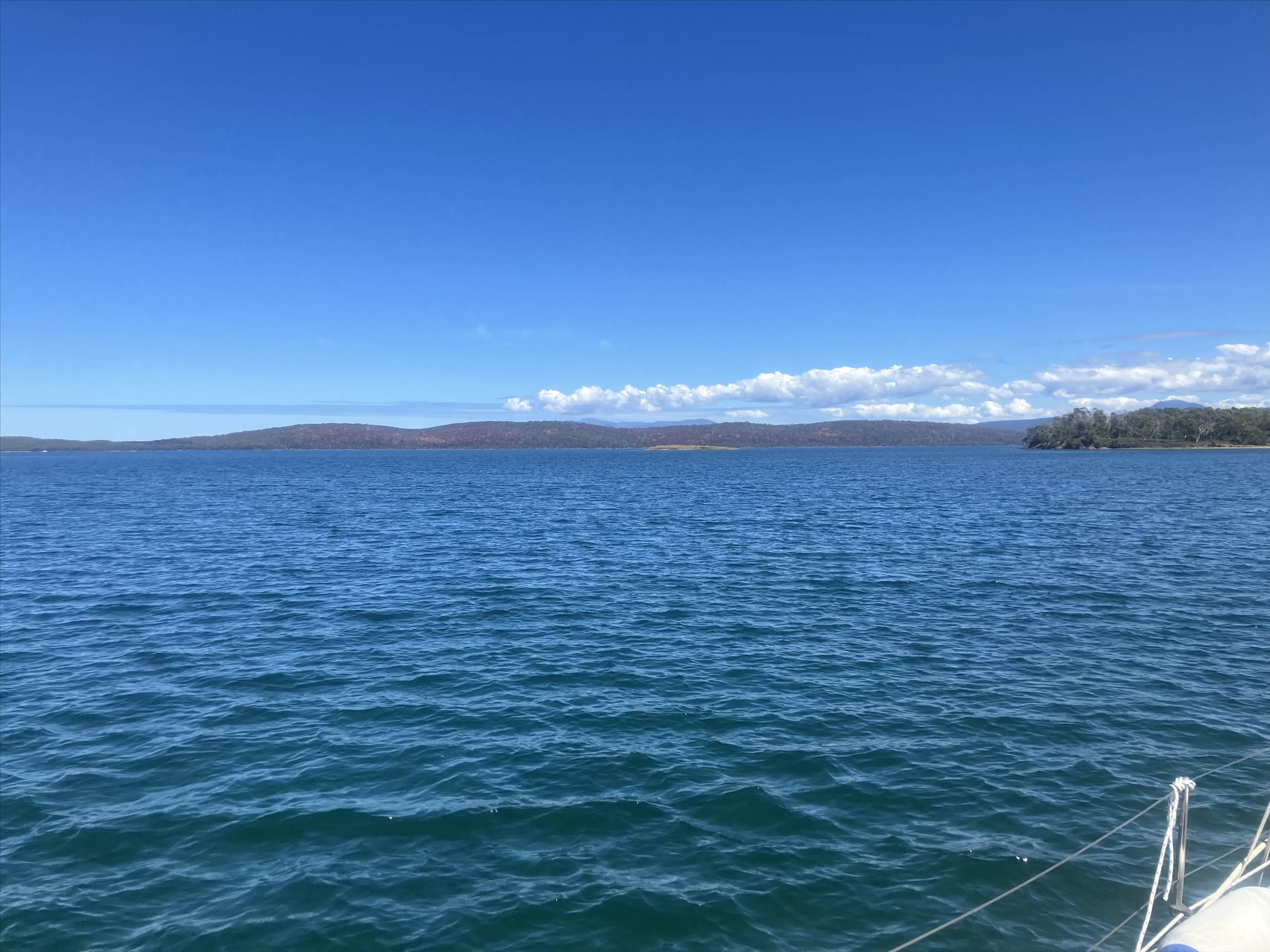 Looking out into Great Taylor Bay from Mickeys Bay, South Bruny Island