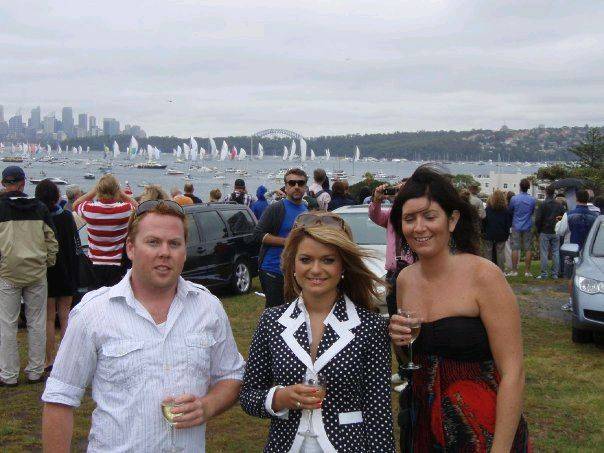 Syd to Hobart start 26/12/09 - enjoying good food and wine at the Wild Oates 11 function -