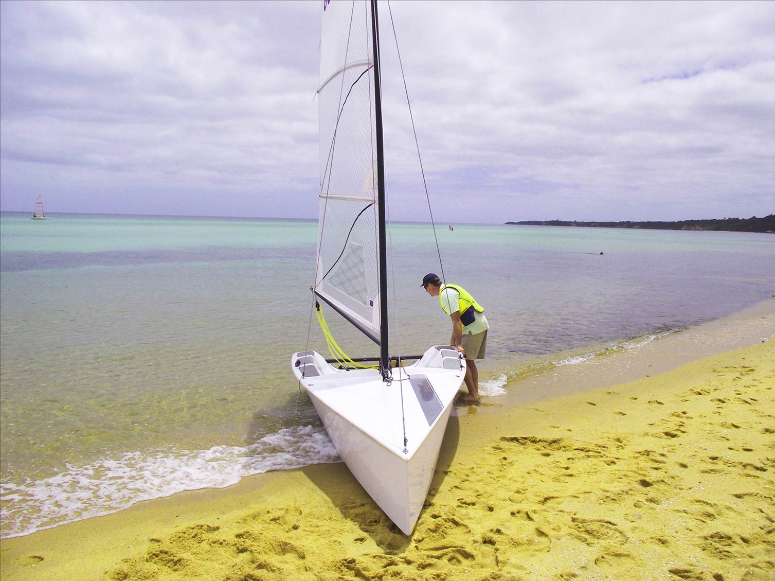 GO-4.8 at mount martha beach. wwwgoyachts.net