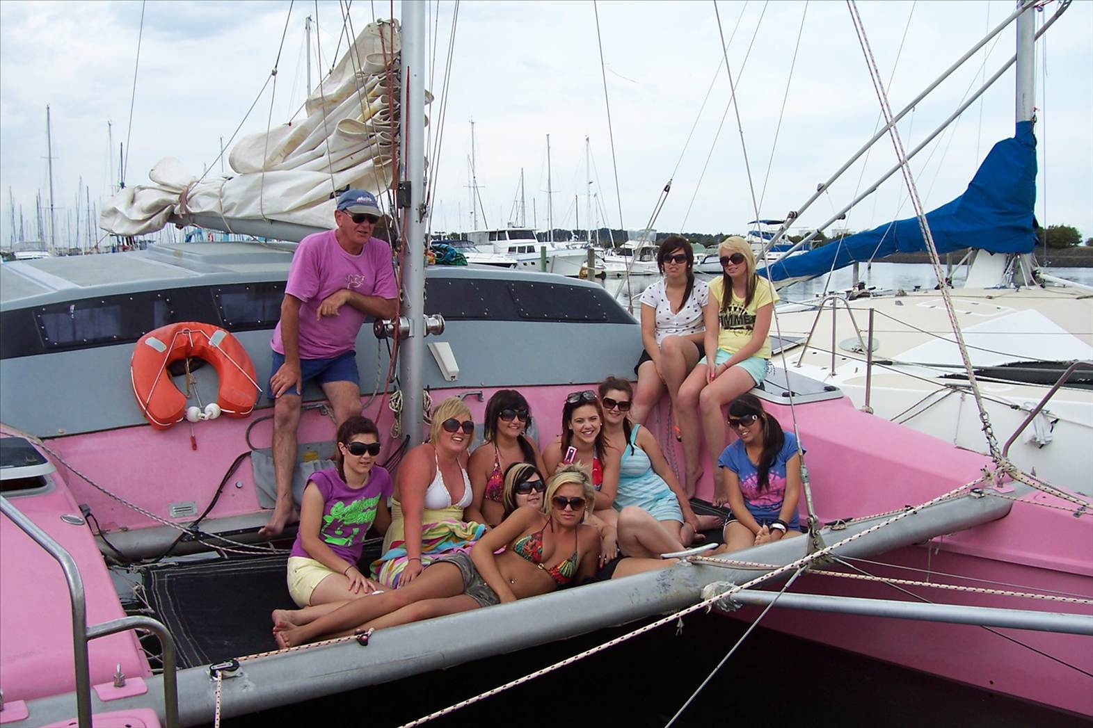 taking Schoolies for a sail.