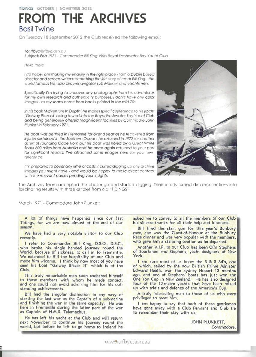 Commander Bill King Page 1