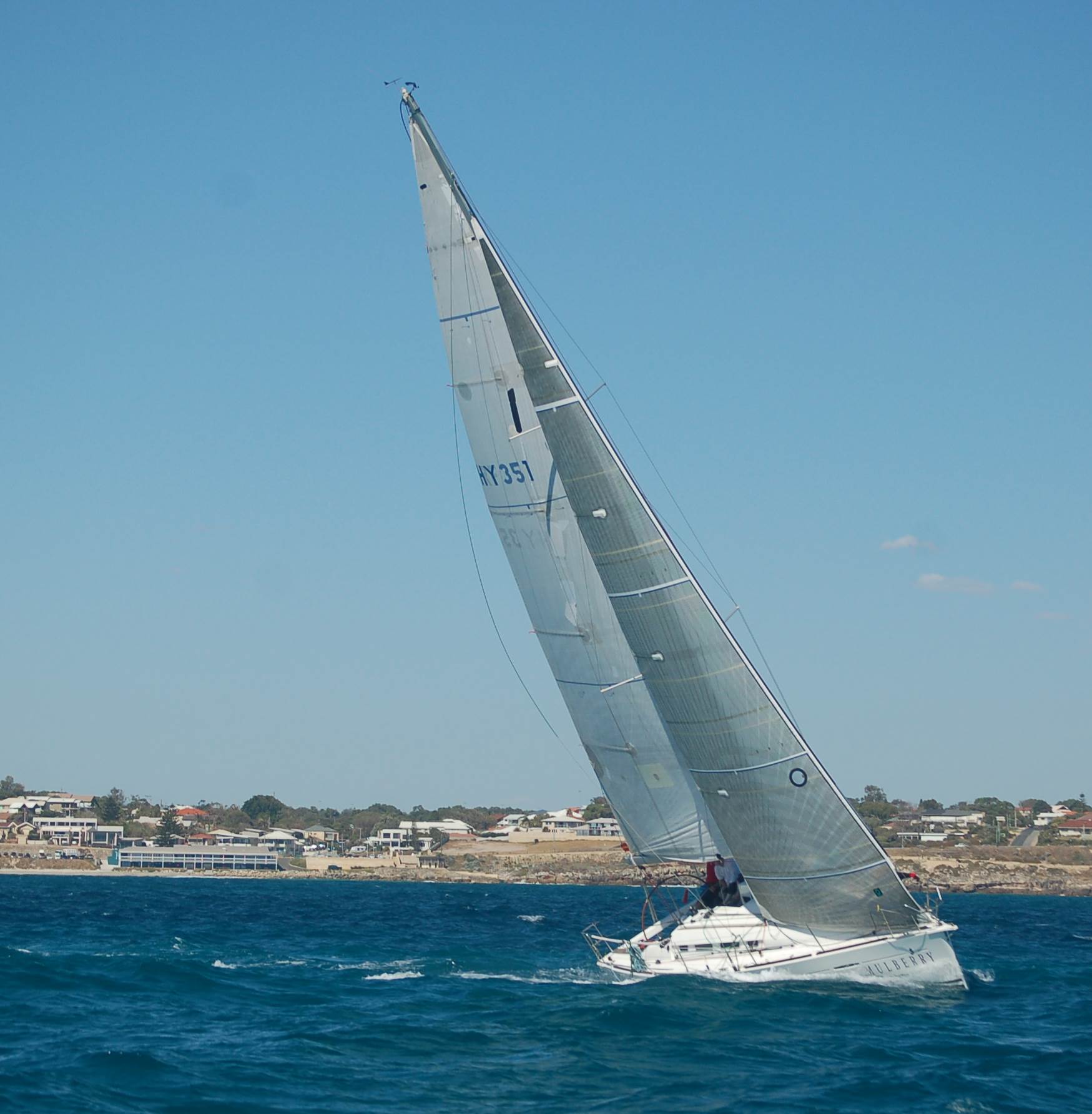 Mulberry sailing off MAAC -just South off Hillarys