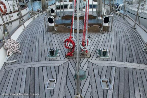 Screws holding the teak