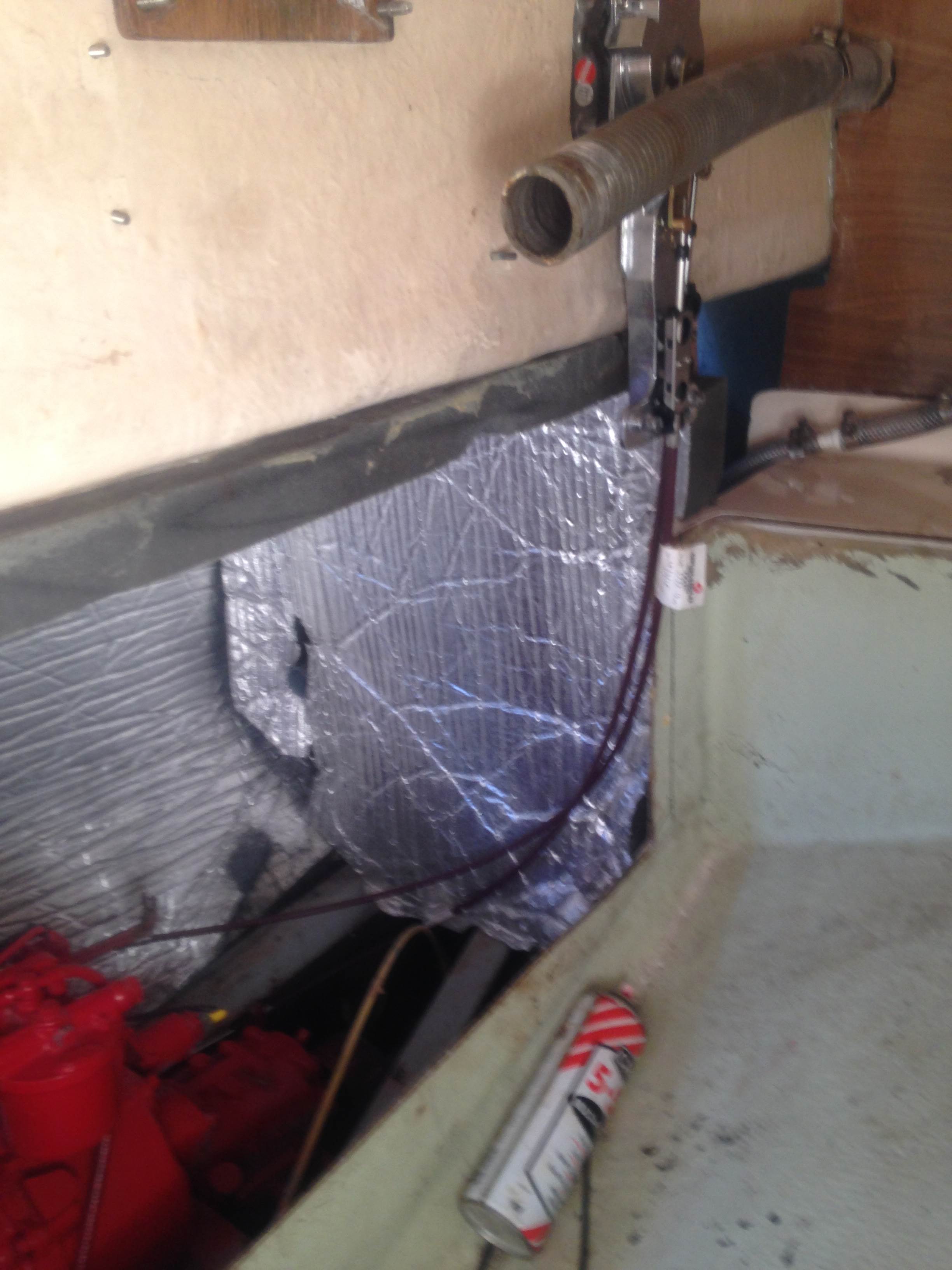 vetus muffler and throttle gear shift instilation 014