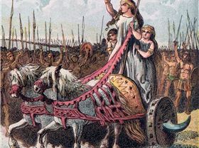 Pictures of English History Plate IV - Boadicea and Her Army