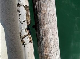 Damage to Galini gunwale