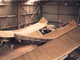 The last two sets of hull laid up