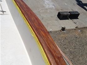 Thursday sanding the teak 011