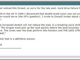 Cruiser forum on dyneema vs nylon