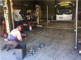 Lorry helping me with the cradle