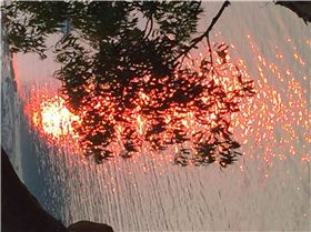 Sunset through the smoke