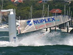 sailing into a mine with style.... could just be advertising campaign though