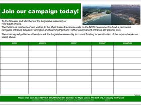 Manning River Petition