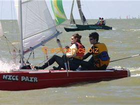 me and kara sailing in 2006 Goolwa to Milang in 2Hrs