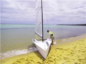 GO-4.8 at mount martha beach. wwwgoyachts.net