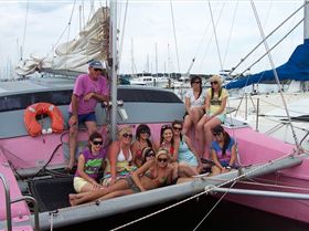 taking Schoolies for a sail.