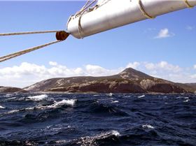 Saling at speed past Albany WA