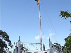 Working up the mast.