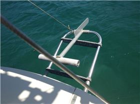 Ladder in process of being raised