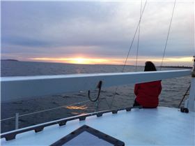 Looking through the Rip to the setting sun