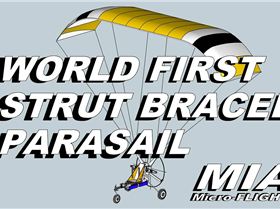 WORLD FIRST CABLELESS STRUT BRACED PARASAIL MIA EZ PARASAIL