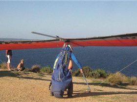 First time I rigged my new topless glider at Easter 09