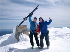 Snow kiting to the top of Mt Kosciuszko