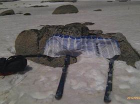 1.5m PL Stunt kite used in 30  knot gusts Cocks Harbour 23 Sept 2012