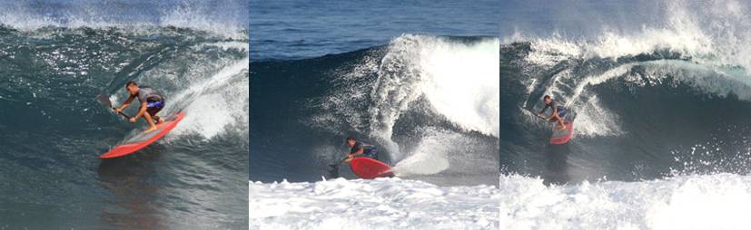Blane Chambers of Paddle Surf Hawaii doing what he does best - ripping it up