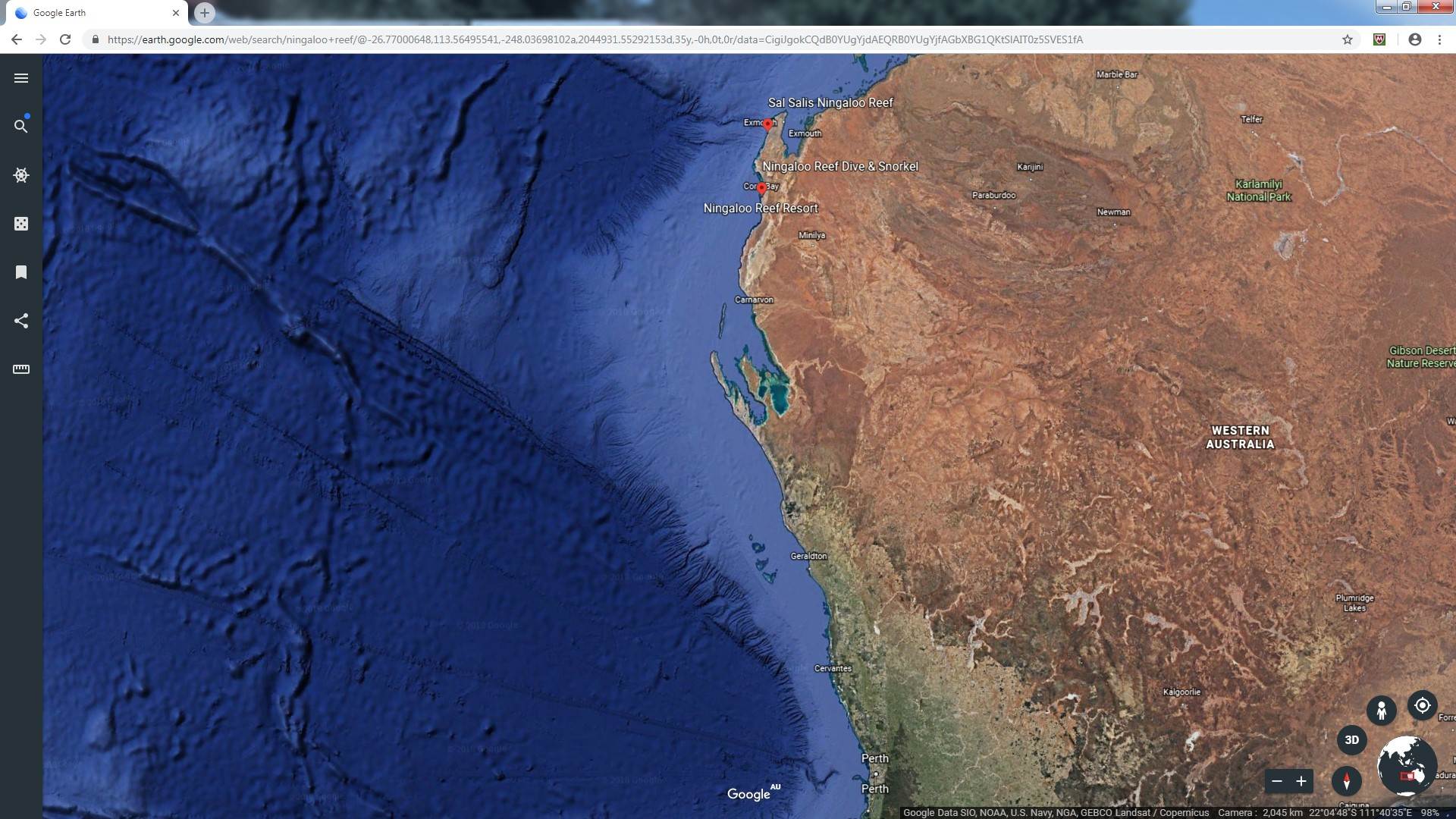 ningaloo map
