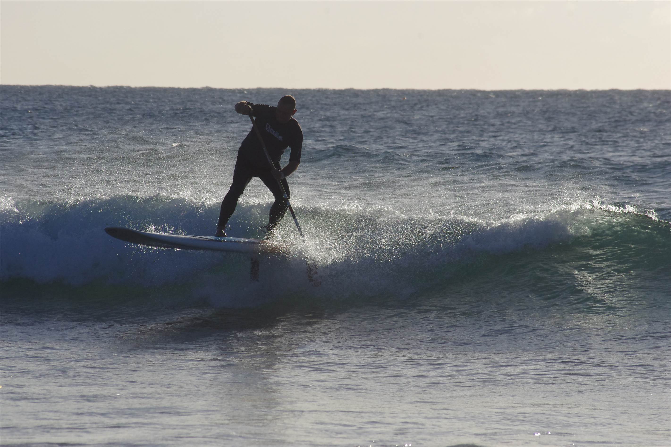 Learning to foil sup and just going for it. Fun factor and wipeouts "priceless"