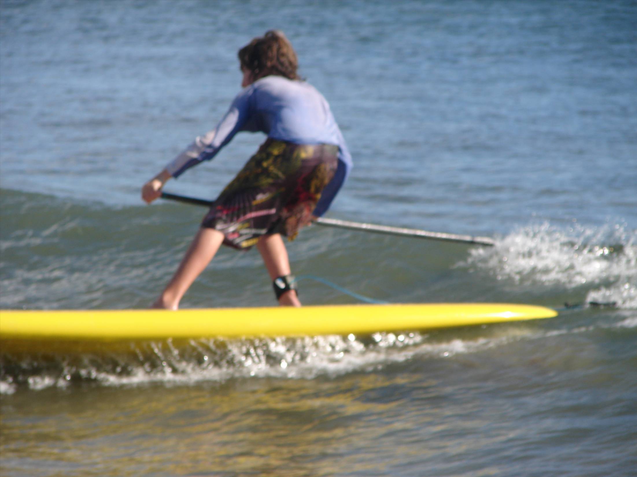 Kids enjoying SUP for first time