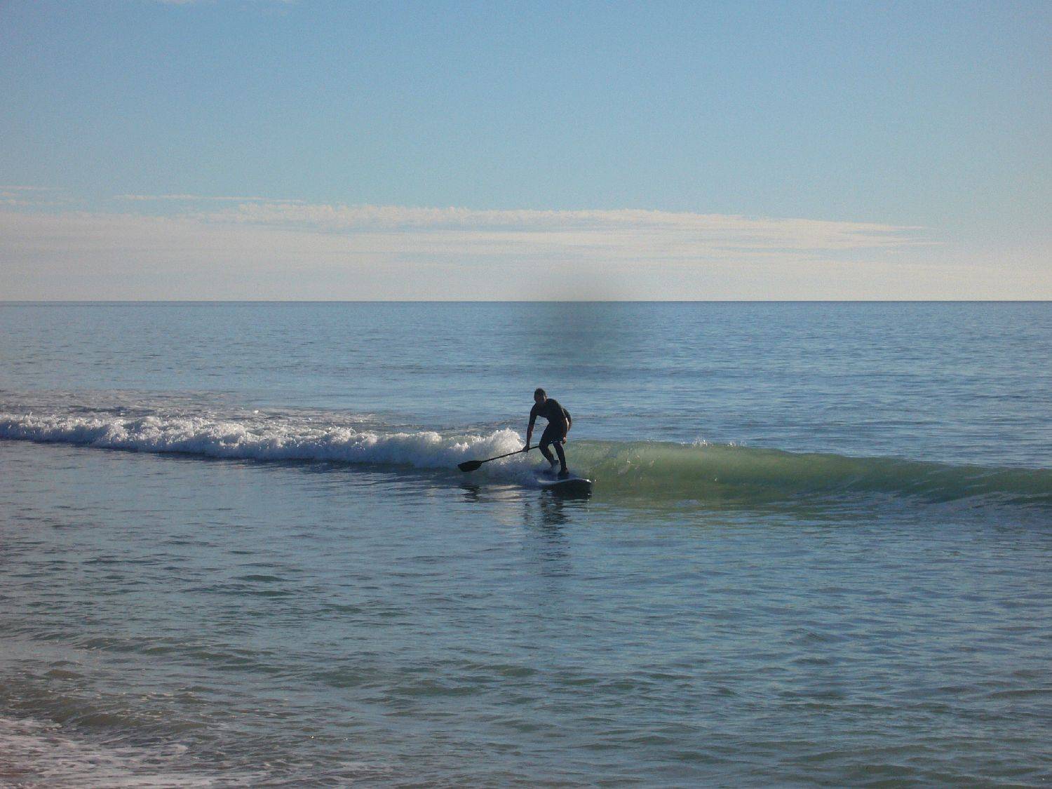 Surfing inside the bay