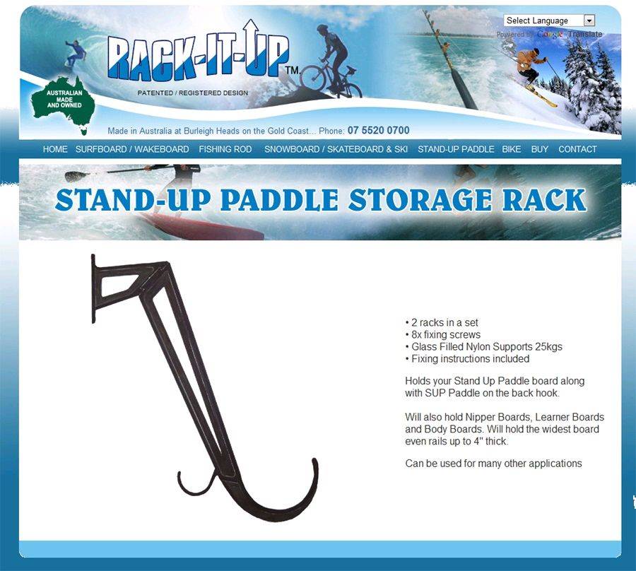 Rack It Up Stand Up Paddle Storage Rack