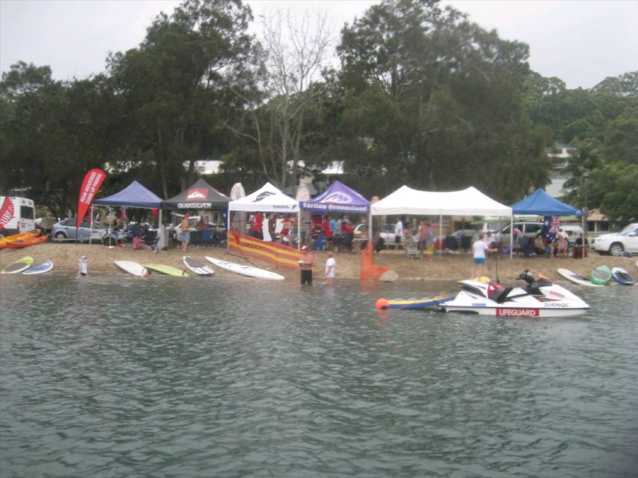 Tents from the water