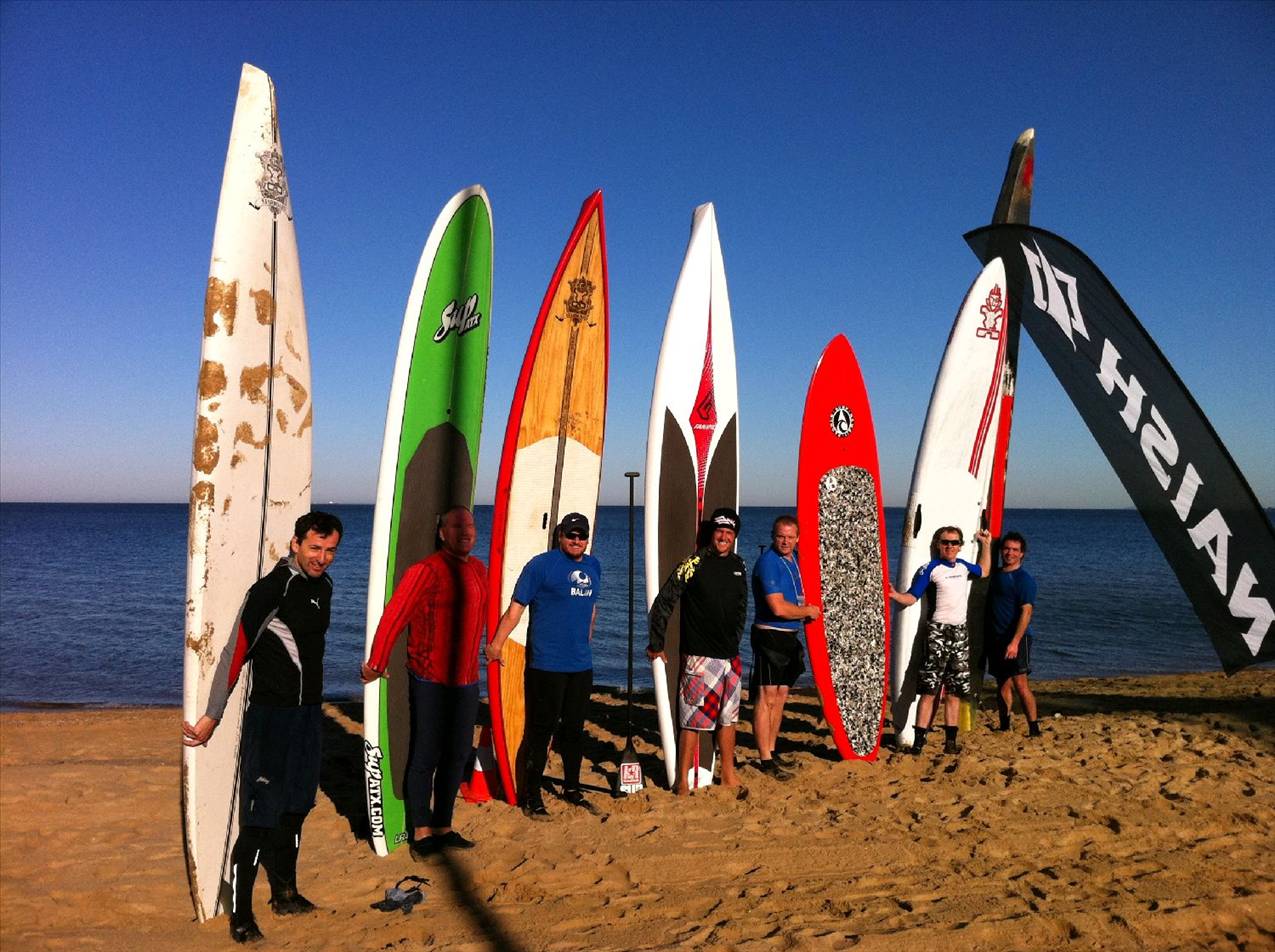 Keen Melbourne winter paddlers!