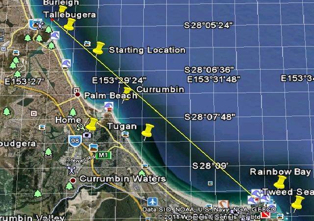 Snapper to Burleigh Google