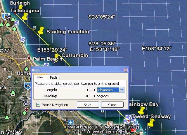 Snapper to Burleigh Google