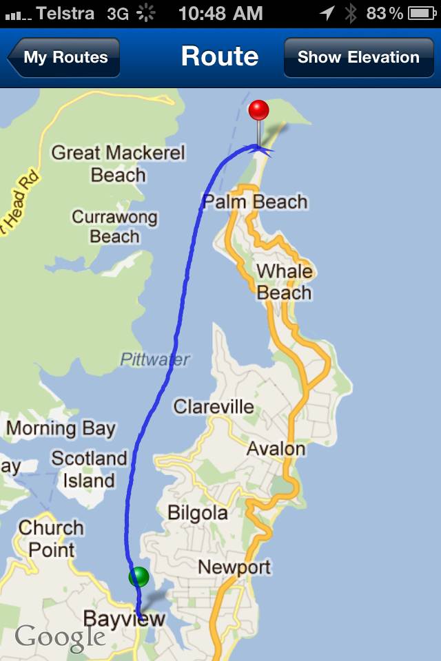 A downwinder in Pittwater and training on Wallis Lake