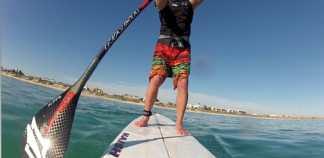 First paddle stroke...