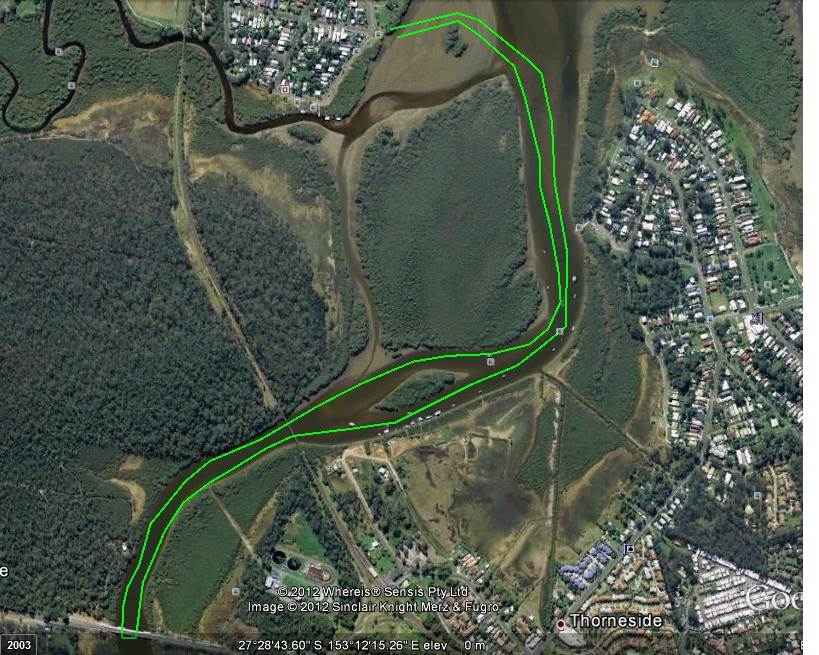 tingalpa creek google earth
